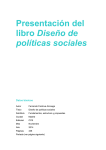Presentación del libro Diseño de políticas sociales