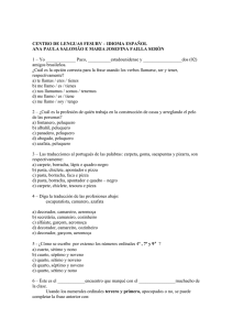 CENTRO DE LENGUAS FESURV – IDIOMA ESPAÑOL ANA PAULA