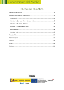 El cambio climático - Agrega - Ministerio de Educación, Cultura y