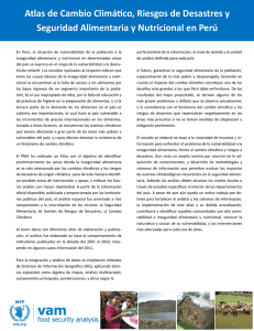 Atlas de Cambio Climático, Riesgos de Desastres y Seguridad