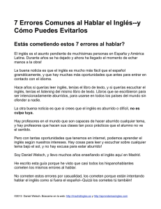 7 Errores Comunes al Hablar el Inglés