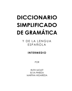 intermedio - DICCIONARIO SIMPLIFICADO DE GRAMÁTICA