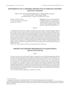 rendimiento de la memoria prospectiva en personas mayores