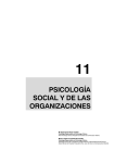 PSICOLOGÍA SOCIAL Y DE LAS ORGANIZACIONES