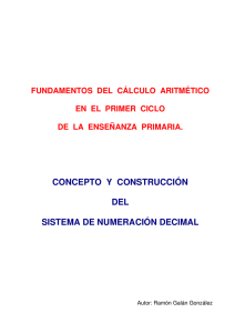 concepto y construcción del sistema de numeración decimal