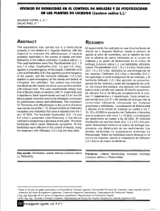 EFICACIA DE HERBICIDAS EN ELCONTROL DE MALEZAS Y SU