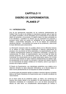capítulo 11 diseño de experimentos. planes 2k