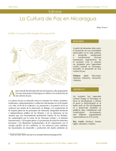 La Cultura de Paz en Nicaragua