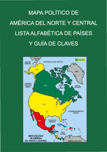 R 3-3 Guía mapa político América Norte y Central