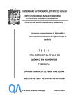 Frecuencia y comportamiento de salmonella, y