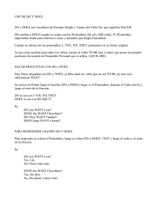 USO DE DO Y DOES