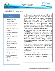 La informaci&oacute;n presentada corresponde a la semana