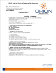 óxido férrico - Orion Productos Industriales