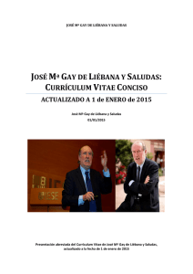 José Mª Gay de Liébana y Saludas: Currículum Vitae Conciso