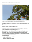 Cambio climático en árboles de Costa Rica se investiga en Alemania