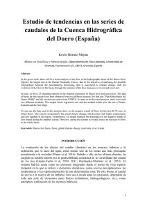 Estudio de tendencias en las series de caudales de la Cuenca