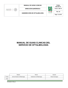 MG-SOF-01 Manual de Guías Clínicas del Servicio de Oftalmología