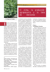 El clima, la producción agropecuaria y la toma de decisiones