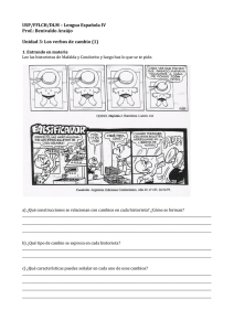 USP/FFLCH/DLM – Lengua Española IV Prof.: Benivaldo Araújo