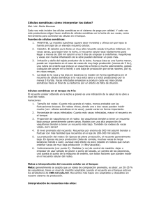 Células somáticas: cómo interpretar los datos?