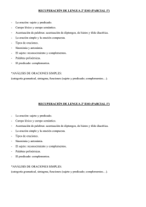 RECUPERACIÓN DE LENGUA 2º ESO (PARCIAL 1º)