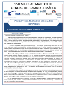 Pronósticos, modelos y escenarios climáticos