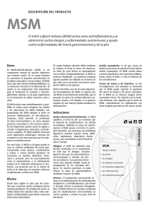 El metil-sulfonil-metano (MSM) actúa como