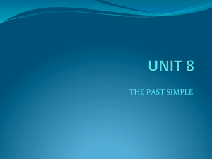 the past simple - Colegio Maravillas