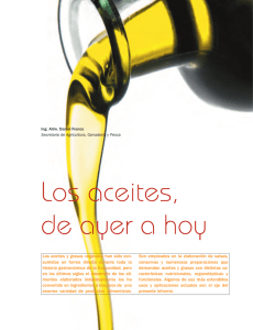 Los aceites, de ayer a hoy