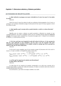Capítulo 1: Estructura atómica y Sistema periódico