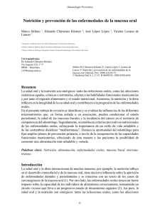 Nutrición y prevención de las enfermedades de la mucosa oral