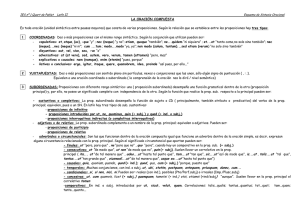La oración compuesta esquema