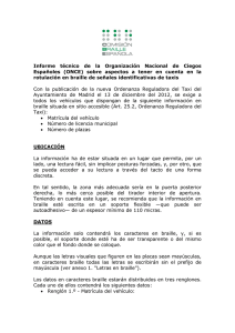Informe técnico de la Organización Nacional de Ciegos Españoles