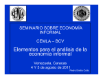 Elementos para el análisis de la economía informal
