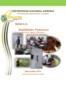 Habilidades Numéricas - Universidad Nacional Agraria
