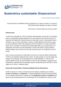 Sudamérica sustentable: Empecemos!