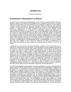 Introducción Economistas y Matemáticos en México