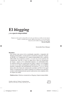 El blogging - Estudios sobre las Culturas Contemporáneas