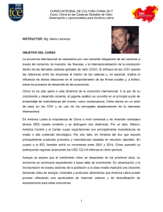 China en las Cadenas Globales de Valor