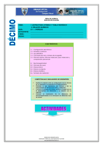 TEMA: 1. ESTRUCTURA ATÓMICA Y TABLA PERIÓDICA 2