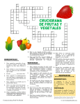 Crucigrama de Frutas y Vegetales