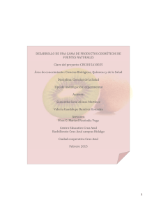 DESARROLLO DE UNA GAMA DE PRODUCTOS