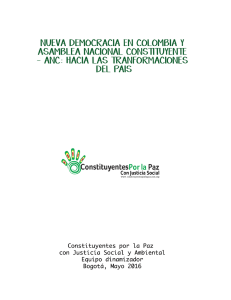 NUEVA DEMOCRACIA EN COLOMBIA Y ASAMBLEA NACIONAL