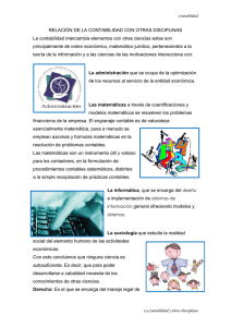 RELACIÓN DE LA CONTABILIDAD CON OTRAS DISCIPLINAS