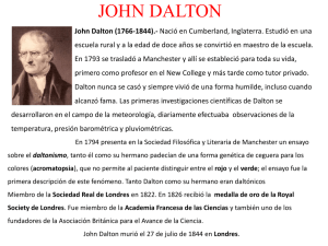 TE0RÍA ATÓMICA DE DALTON