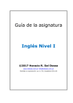 Guía de la asignatura Inglés Nivel I