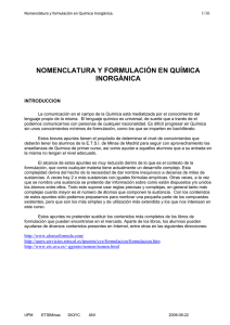 nomenclatura y formulación en química inorgánica