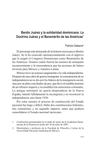 Benito Juárez y la solidaridad dominicana: La Doctrina Juárez y el