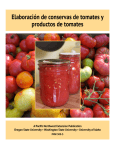 Elaboración de conservas de tomates y productos de tomates