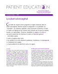 Patient Education Pamphlet, SP190, La salud vulvovaginal